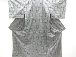 未使用品　遠州椿模様織り出し西陣伝承紬着物